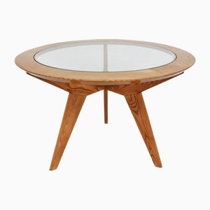 Vintage Italian Architectural Table in Highly Grained Pine by Orlando Orlandi, 1950