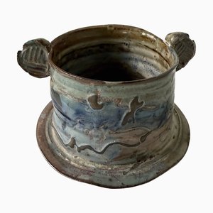 Ceramic Bowl with Handles Yvon Gauchot, 1960s