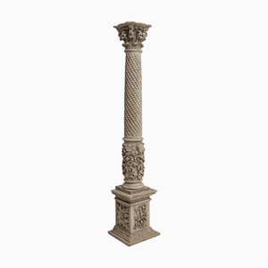Columna antigua de madera, década de 1800