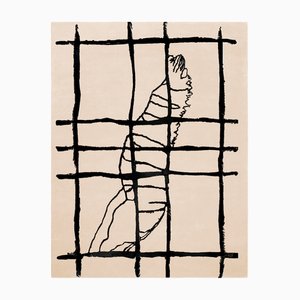 Tapis Animalia Rectangulaire Moderne Noir et Blanc par Tapis Studio pour Hommés Studio