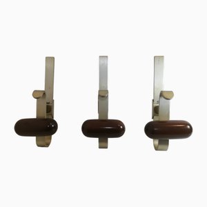 Cintres en Métal et Bois, Italie, 1960s, Set de 3