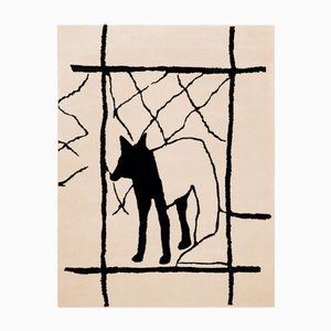 Tapis Rectangulaire Coyote Moderne Noir et Blanc par Tapis Studio pour Hommés Studio