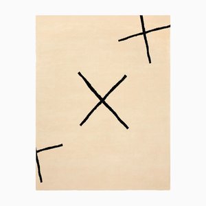 Tapis Euraka Rectangulaire Moderne Noir et Blanc par Tapis Studio pour Hommés Studio