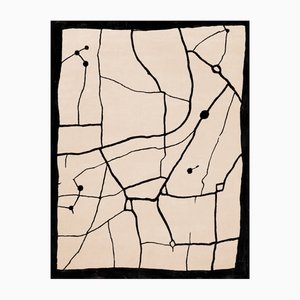 Tapis Astro Moderne Noir et Blanc par Tapis Studio pour Hommés Studio