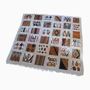 Hand-Woven Tunisian Kilim Gafsa Rug, 1960s