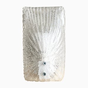 Applique Murale Rectangulaire en Verre de Murano Transparent, Portugal, 1990s
