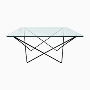 Moderner Mid-Century Glastisch im Schmetterlings-Stil, 1960er