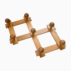 Pine Wall Coat Rack, 1980
