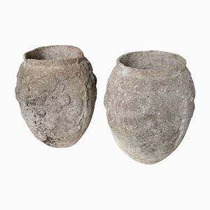 Cement Planter Pots, 1890s, Set of 2
