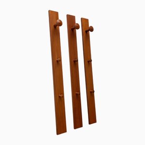 Perchero modelo No. 140 danés Mid-Century moderno de teca de Aksel Kjersgaard para Odder Furniture, años 60. Juego de 3