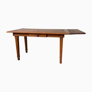 Table de Ferme Vintage en Chêne avec Rallonge, 1950
