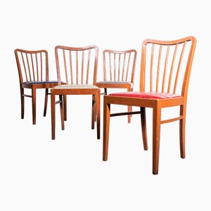 Sillas de comedor vintage de Ton, años 50. Juego de 4