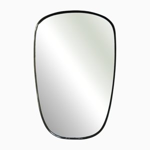 Modern Shaped Brass and Chrome Wall Mirror, 1950s