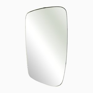 Mid-Century Modern Italian Asymmetrical Brass Wall Mirror, 1950s