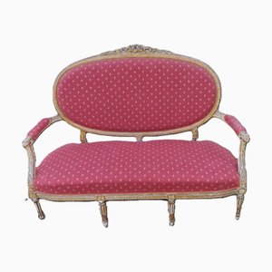 Banc Style Louis XVI en Bois Doré, 1880