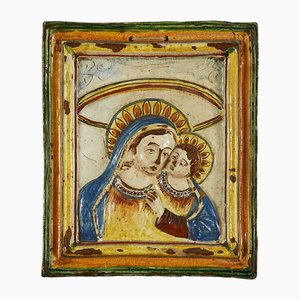 Vierge à l'Enfant, 1600s, Terre Cuite Vernie