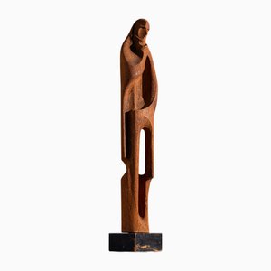 Figura Art Déco abstracta, años 20, madera