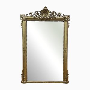Louis Philippe Wooden and Gilded Stucco Mirror