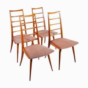 Leiter Esszimmerstühle mit hoher Rückenlehne von Dettinger, Deutschland, 1955, 4er Set