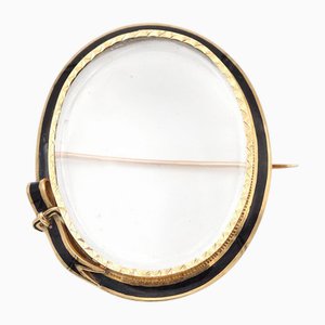 Victorian Mourning Locket Brooch