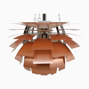 Lampada Carchoke in rame di Poul Henningsen, anni '50