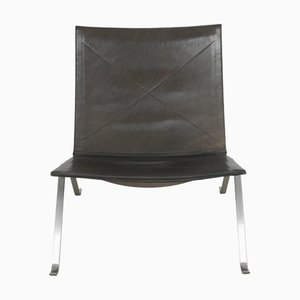 PK-22 Chair in Black Grace Leather by Poul Kjærholm