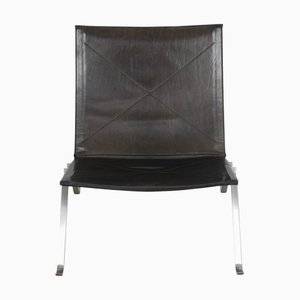 PK-22 Chair in Black Grace Leather by Poul Kjærholm
