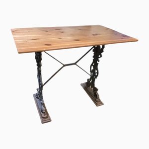 Victorian Hand Painted Cast Iron Garden Tables, Set of 2