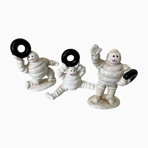 Vintage Cast Iron Michelin Man Models, Set of 3
