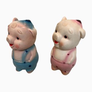 Ceramic Pinky and Perky Piggy Banks and Money Boxes, Set of 2