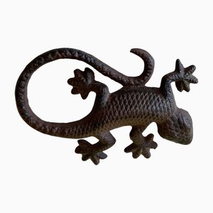 Antikes viktorianisches Eidechsen-Ornament aus Gusseisen