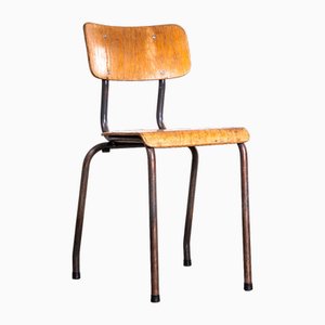 Chaise de Salle à Manger Empilable Elbe Grise, 1950s