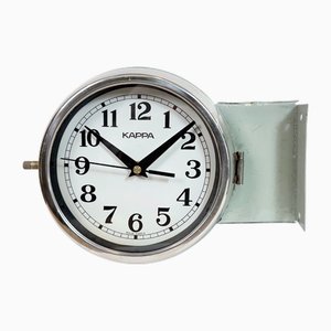 Vintage Green Kappa Maritime Double Sided Wall Clock, 1980s