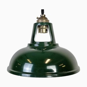 Vintage Industrial Green Painted Ceiling Lamp