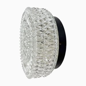 Vintage Glas Wandlampe von Napako, 1970er