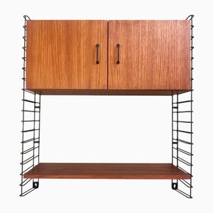 Mid-Century String Regal aus Teak Furnier von Tomado, Niederlande, 1960er