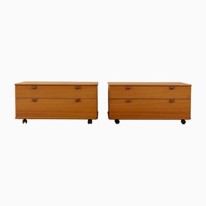 Chests of Drawers on Wheels by Peter Maly for Interlübke, 1970s, Set of 2