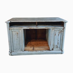 Französische Ladentheke aus Eiche & Zink, 1900er