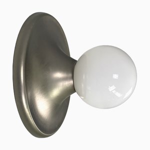 Mid-Century Modern Italian Matte Metal Wall Lamp Light Ball attributed to Achille and Pier Giacomo Castiglioni for Flos, 1960s
