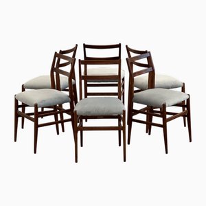 Sillas de comedor Leggera de Gio Ponti para Cassina, años 70. Juego de 6