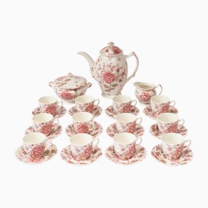 Rose Chintz English Coffee Service from Johnson Bros, 1980s, Set of 27