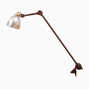 Klemmlampe Modell 201 mit Metallrahmen in Rot von Bernard-Albin Gras, 1921