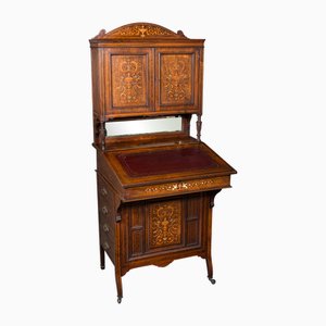 Grand Meuble de Bureau Davenport en Noyer, Angleterre, 1860s