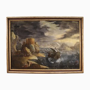 Italian Artist, Stormy Sea, 1680, Oil on Canvas