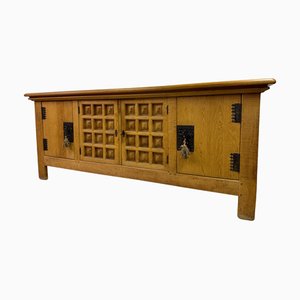 Brutalist Oak Sideboard, 1960s
