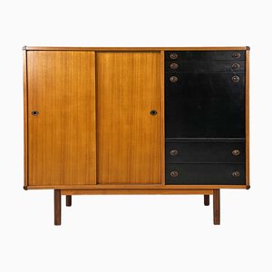 Mid-Century Modern Italian Two-Tone Wood Highboard, 1960s