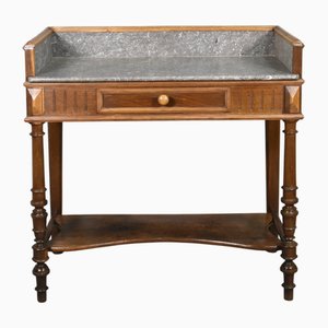 French Marble and Oak Washstand, 1920s