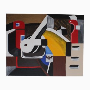 Bodasca, Colorful Abstract Solar Gear, 2025, Acryl auf Leinwand