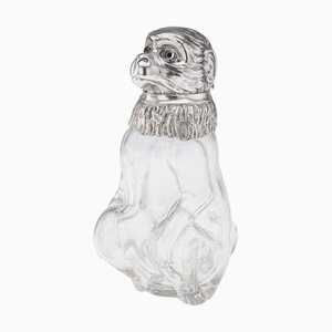 Neuartiger Neuartiger Affenkrug aus Silber & Glas, 20. Jh., 1900er