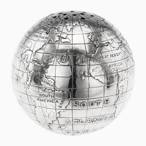 Vintage 20th Century British Silver Novelty Globe Shaped Writing Sander
